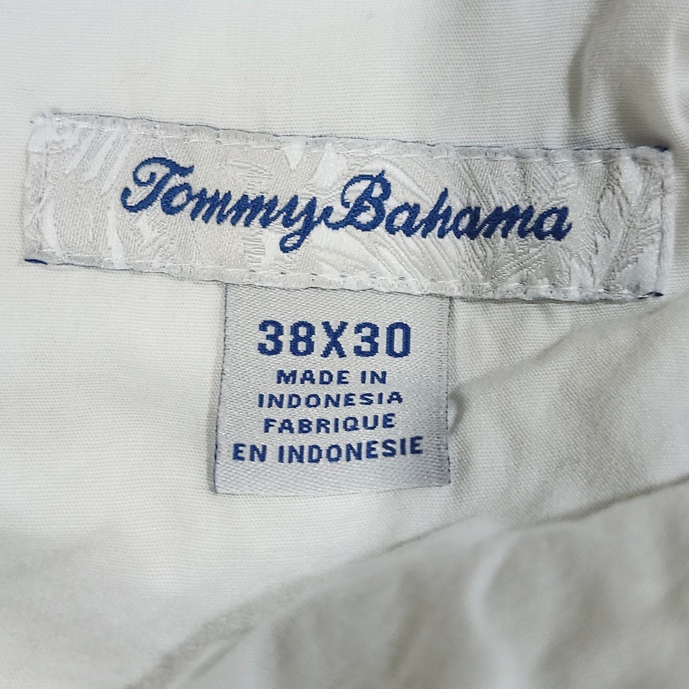Tommy Bahama Boracay 5-Pocket Pants Mens 38x30 Bone White Cotton Tencel Stretch - Picture 3 of 12